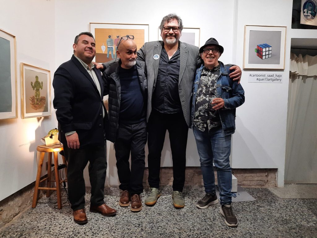 Pedro Espinosa, David Pugliese y Leonardo Rodríguez, con Hajo